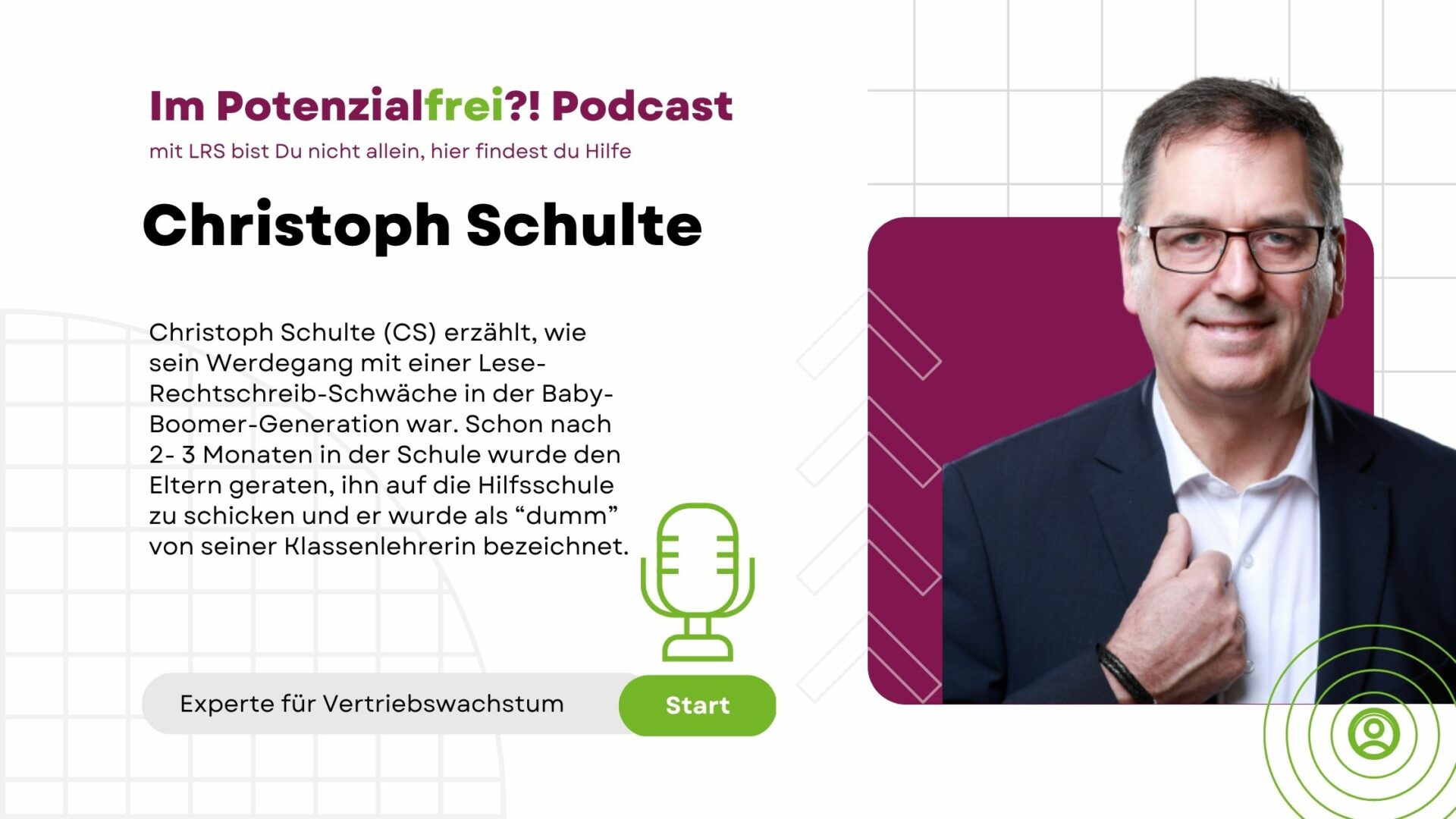 Christoph Schulte, Experte für Vertriebswachstum, im Potenzialfrei! Podcast