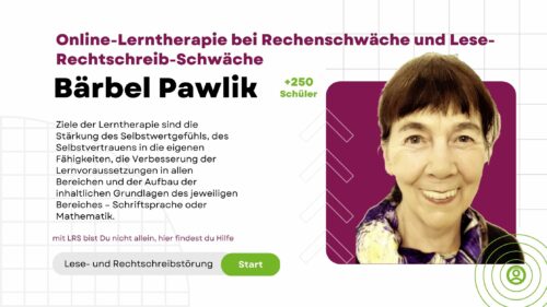 Bärbel Pawlik - Online-Lerntherapie bei Rechenschwäche und Lese-Rechtschreib-Schwäche