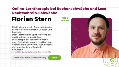 Florian Stern - Online-Lerntherapie bei Rechenschwäche und Lese-Rechtschreib-Schwäche