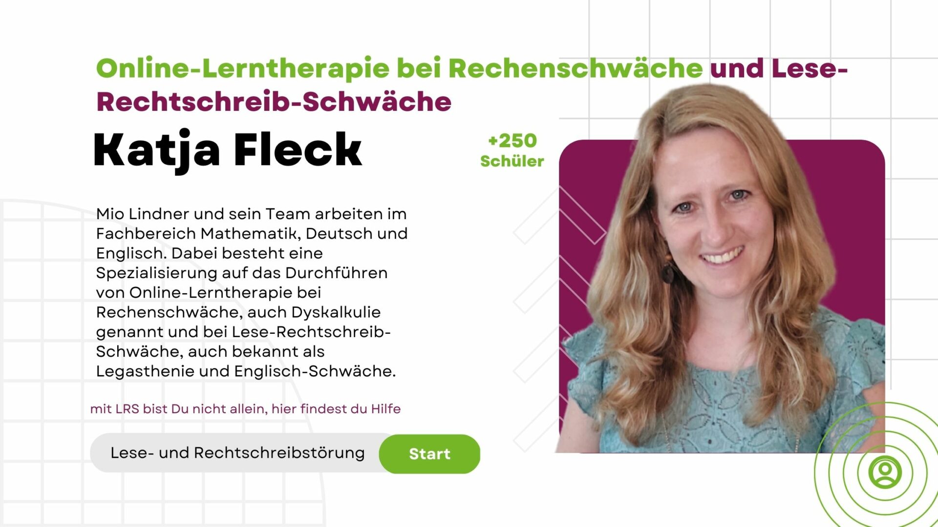 Katja Fleck - Online-Lerntherapie bei Rechenschwäche und Lese-Rechtschreib-Schwäche