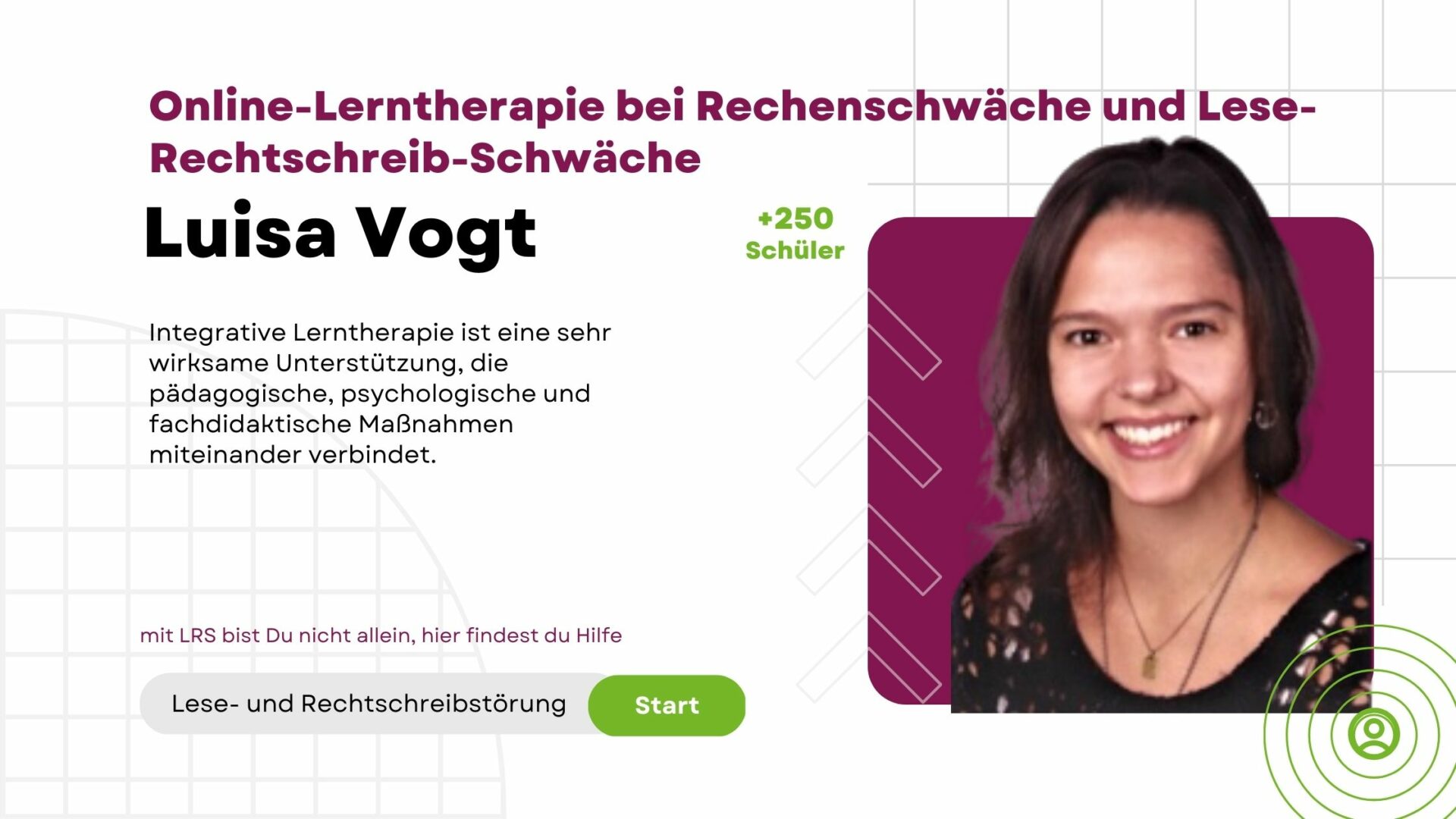 Luisa Vogt - Online-Lerntherapie bei Rechenschwäche und Lese-Rechtschreib-Schwäche